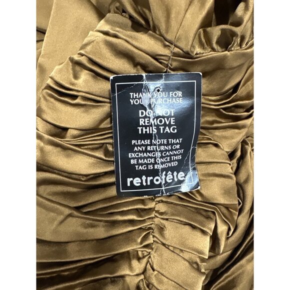 Retrofete Barbara Dress in Olive Green Small New Womens Mini Cocktail - Picture 9 of 12